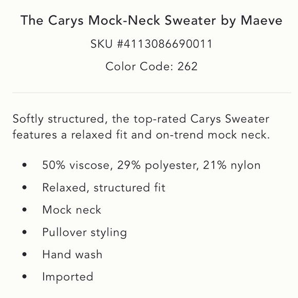 Anthropologie Cary’s Mock-Neck Sweater Size L NWOT - Picture 4 of 13